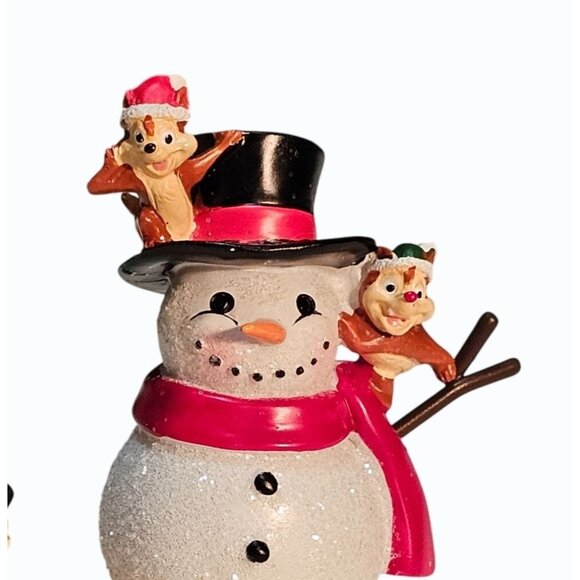 St. Nicholas Square Disney Pluto with Snowman Holiday Christmas Village - Picture 4 of 9